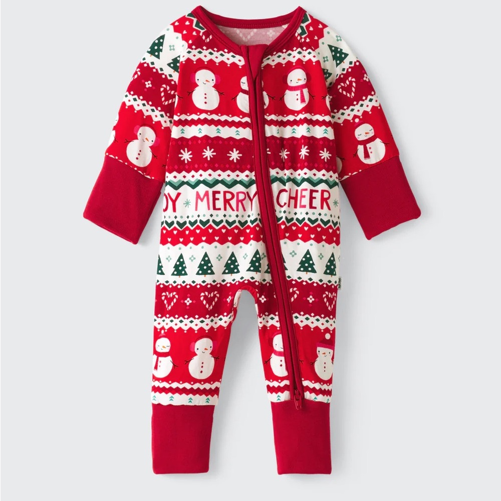 Little Sleepies Festive Red Snowman Footie